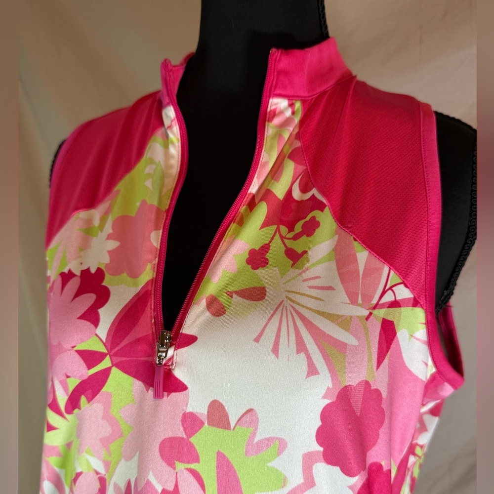 PGA Tour Apparel Sleeveless Floral Polo 🌸⛳ - Picture 3 of 7